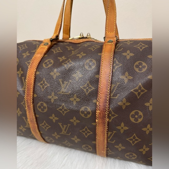 Authentic Louis Vuitton Vintage Monogram Sac Souple 35 Boston Satchel Bag - Picture 1 of 16